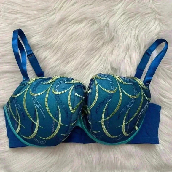 Cacique Embroidered Underwire Full Coverage Bra 42DD - Picture 1 of 6